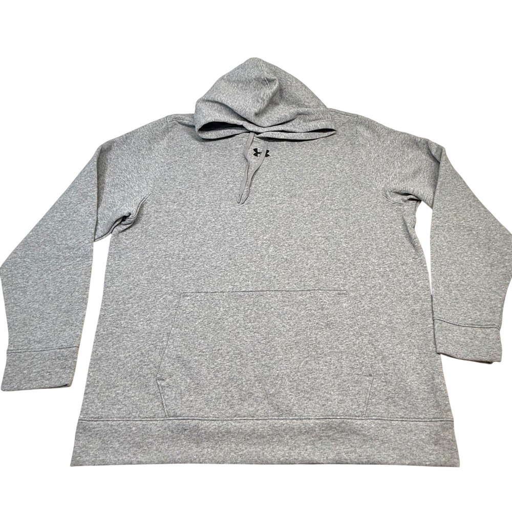 Under Armour Mens Hustle Fleece Hoodie Gray Loose Fit‎ Pullover 1300123 XXL NEW
